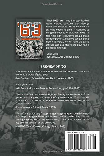 The Story of the 1963 World Champion Chicago Bears Paperback
